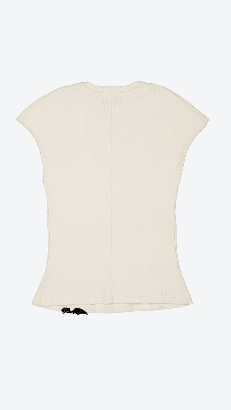 040 LVR GRL Studio High Corset Tank Off-White