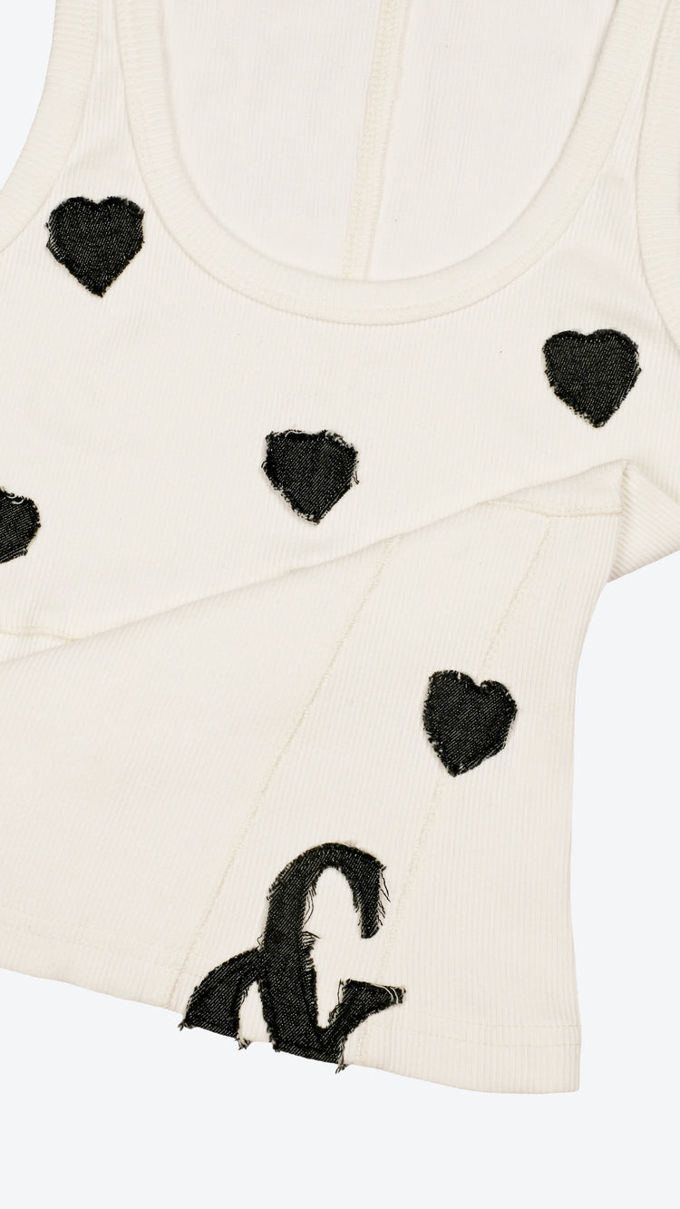 040 LVR GRL Corset Tank Off-White