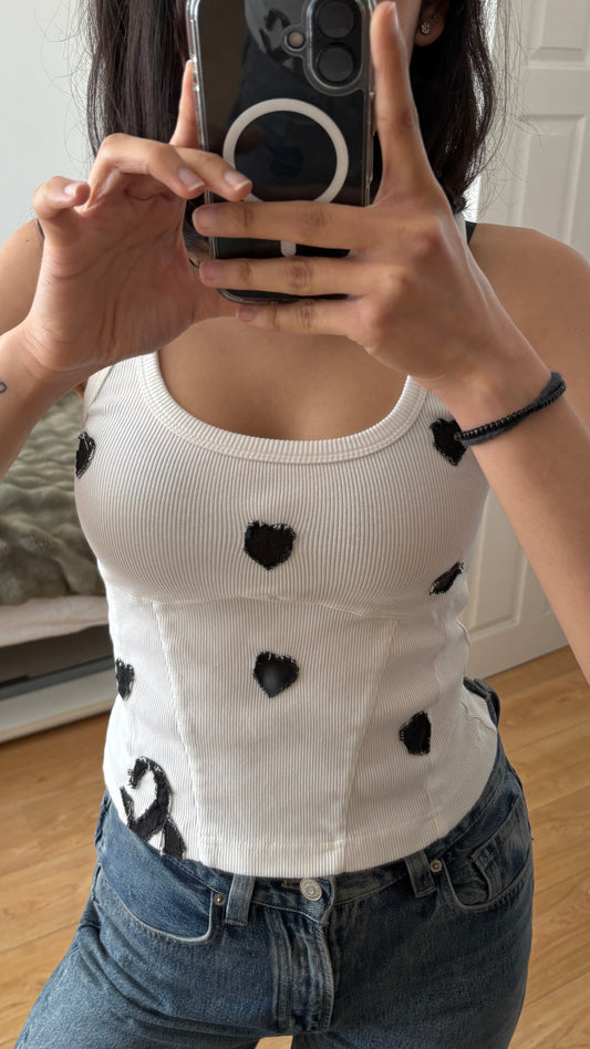 040 LVR GRL Corset Tank Off-White
