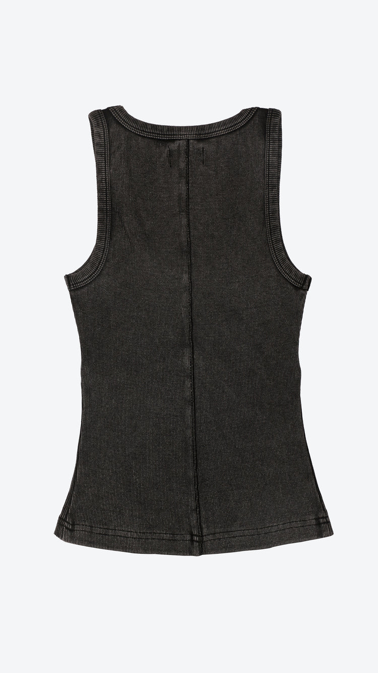 Black tank top on a white background