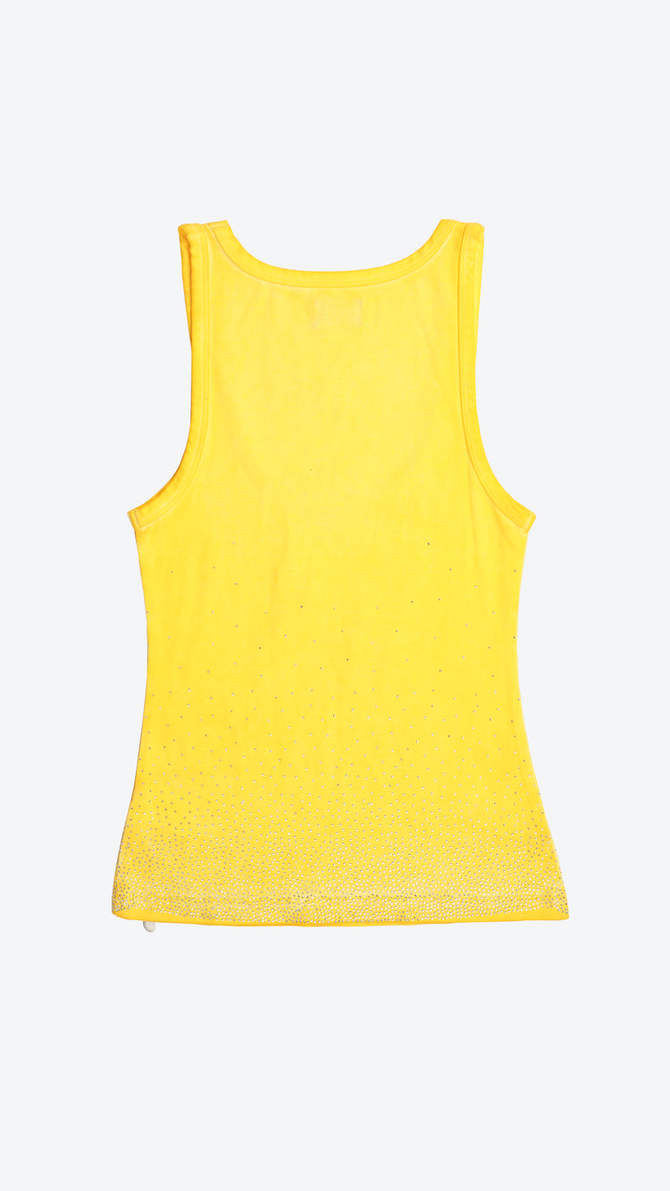 Yellow tank top on a white background