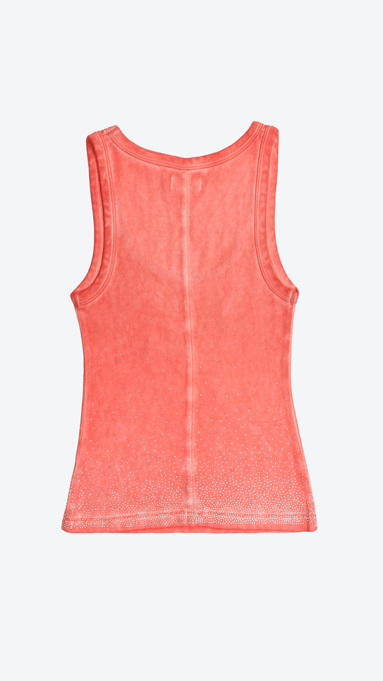 Pink tank top on a white background