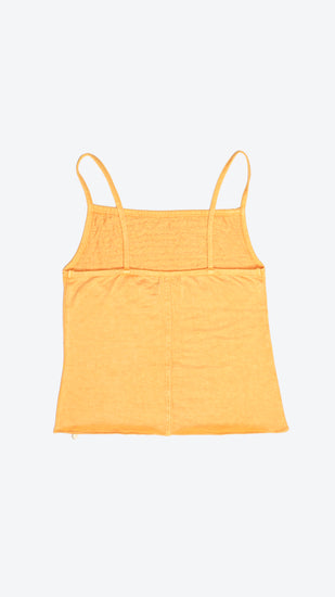 Orange camisole top on a white background