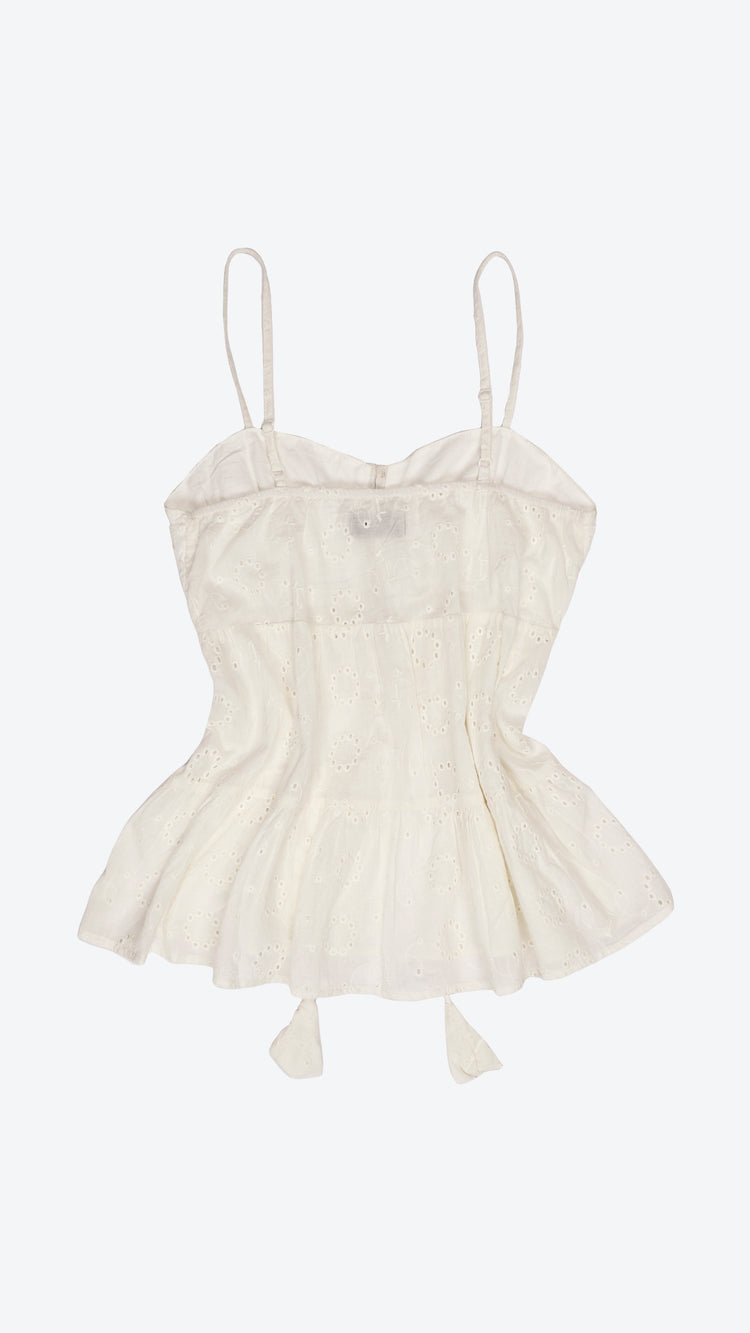 119 Broderie Peplum Cami