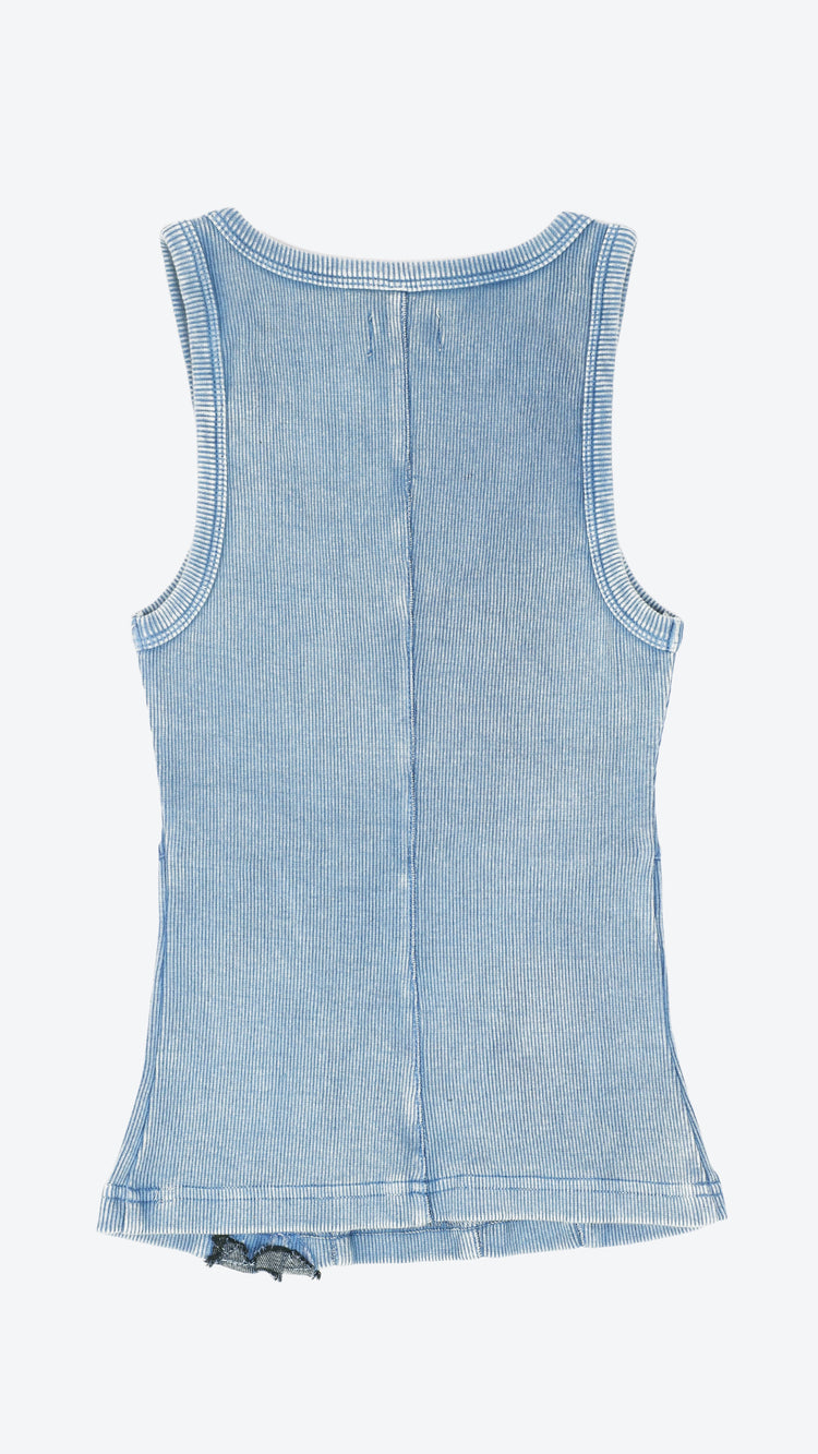 040 Corset Tank Denim Blue