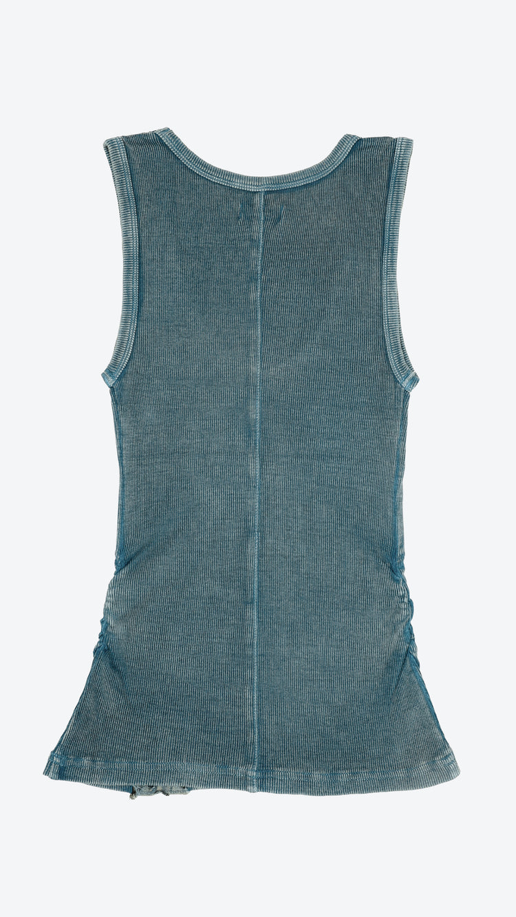 164 Ruched Tank Deep Teal