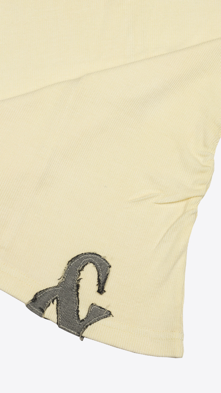 164 Ruched Tank Butter Yellow