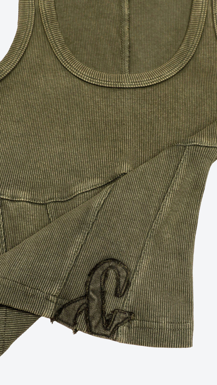 040 Corset Tank Dirty Olive