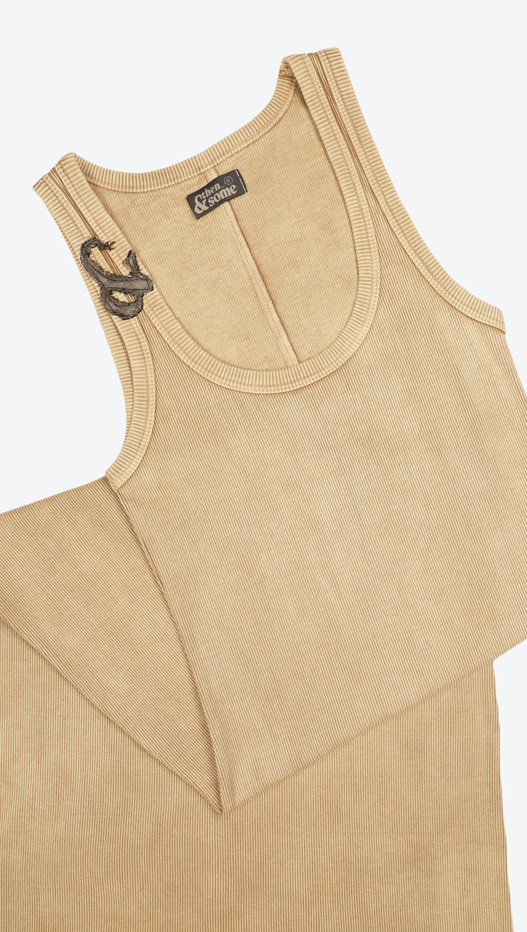 183 Midi Bodycon Tank Dress Sand