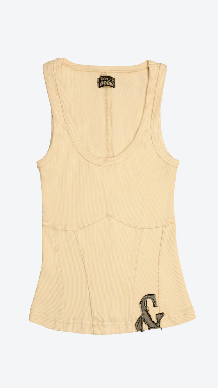 040 Corset Tank Butter Yellow