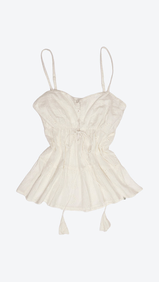 119 Broderie Peplum Cami