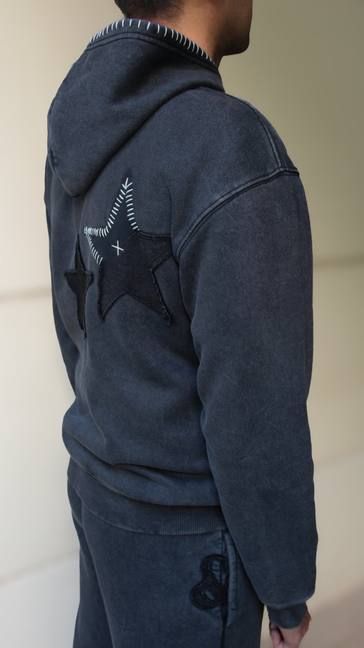 160 Patch Hoodie Noir