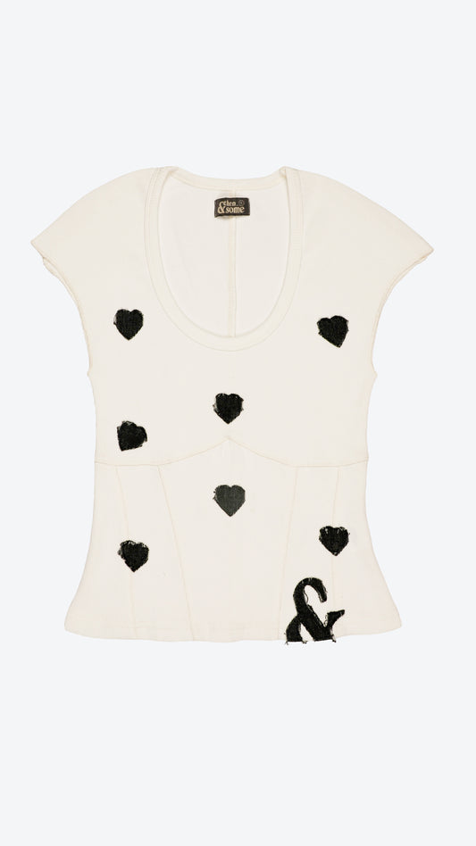 040 LVR GRL Studio High Corset Tank Off-White