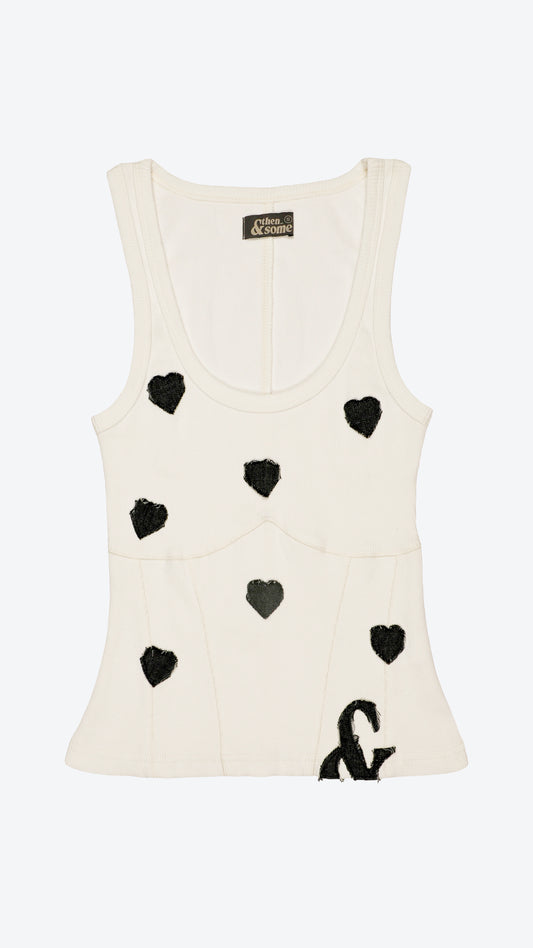 040 LVR GRL Corset Tank Off-White
