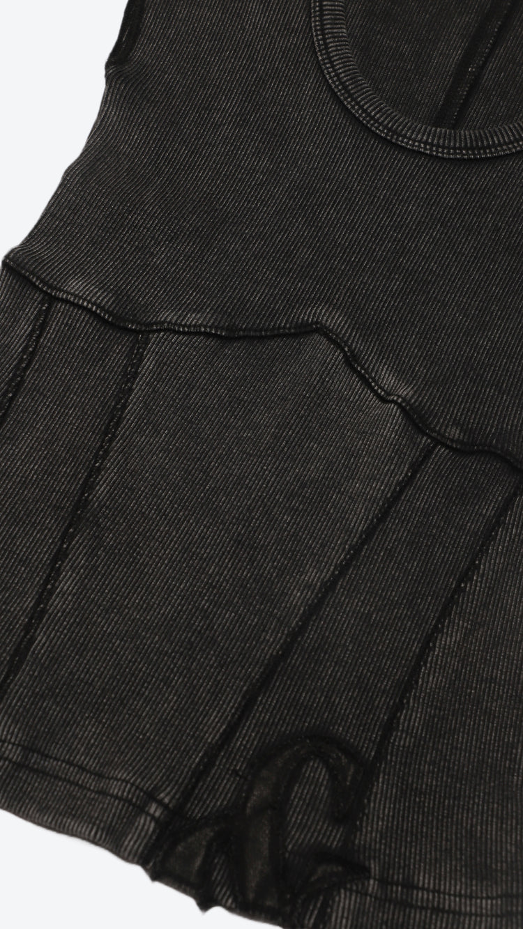 040 Studio High Corset Tank Noir