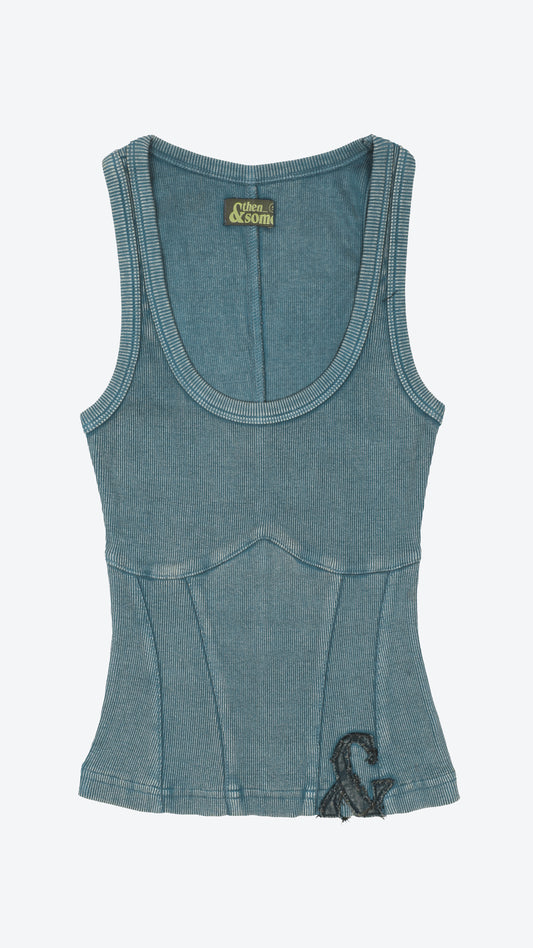 040 Corset Tank Deep Teal
