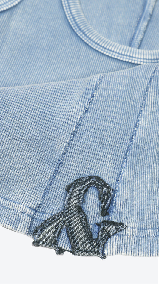 040 Corset Tank Denim Blue