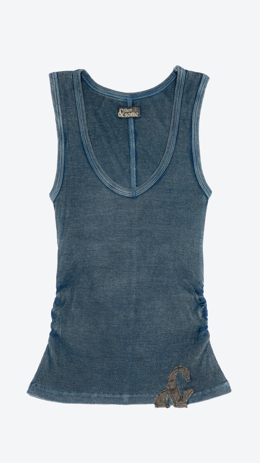 164 Ruched Tank Deep Teal