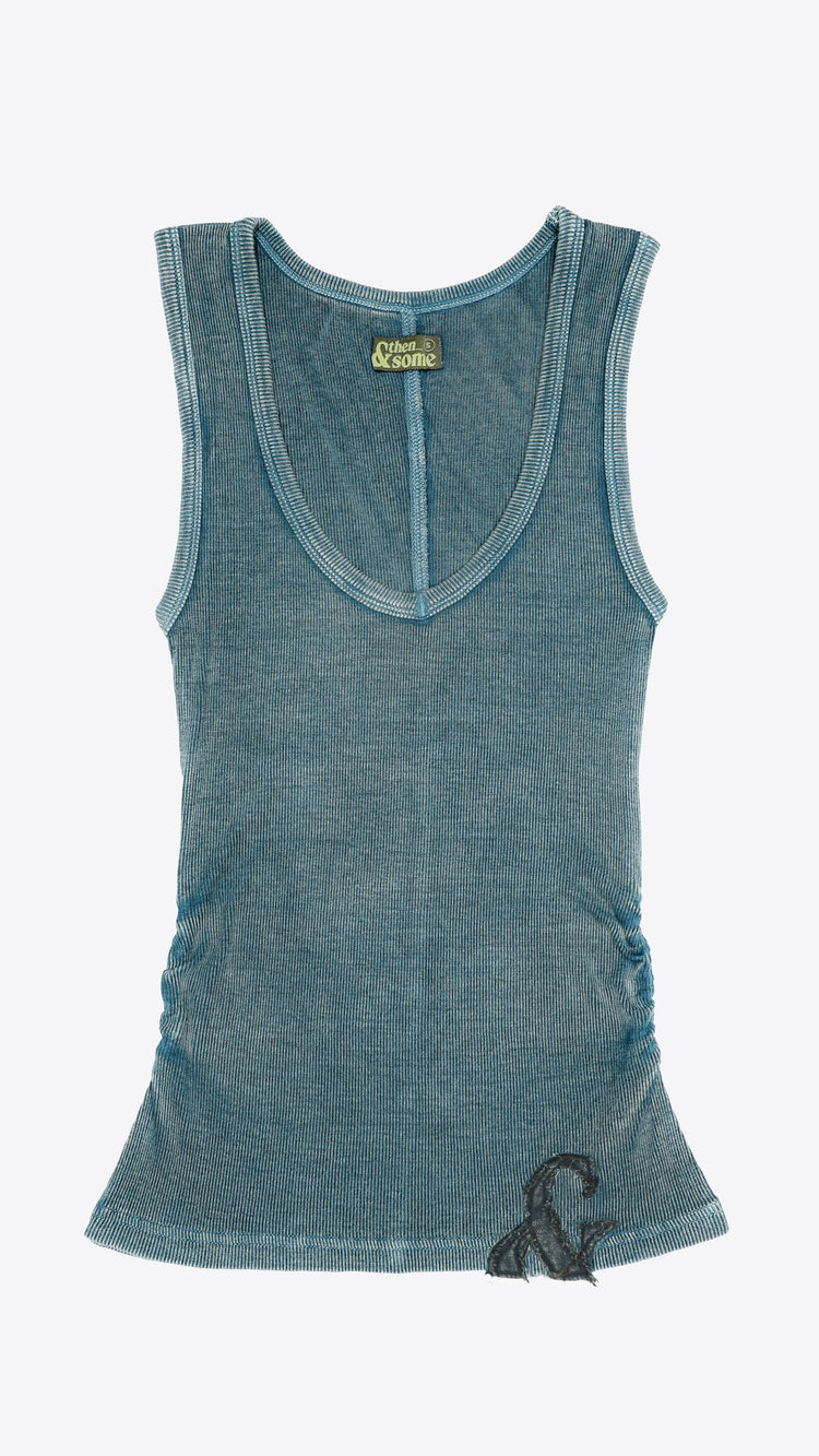 164 Ruched Tank Deep Teal