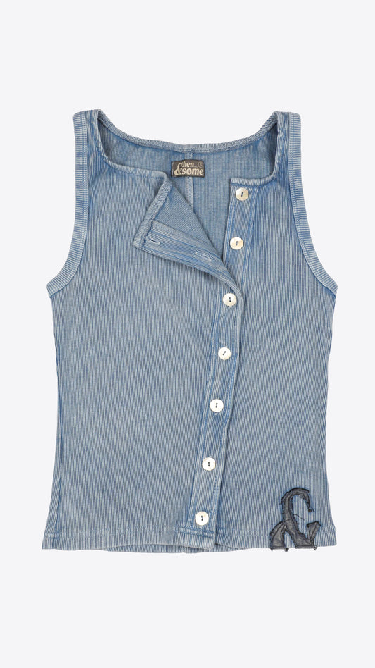 169 Closure Tank Denim Blue