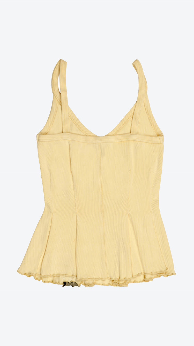 143 Peplum Corset Cami Butter Yellow