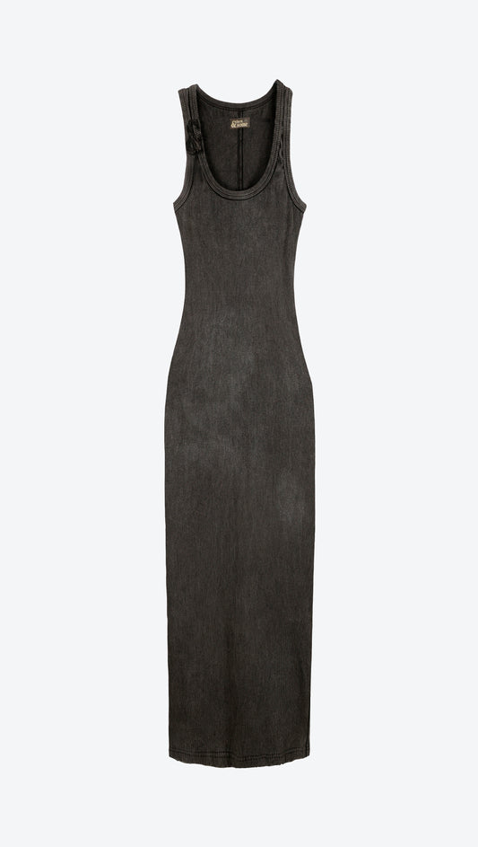 183 Midi Bodycon Tank Dress Noir