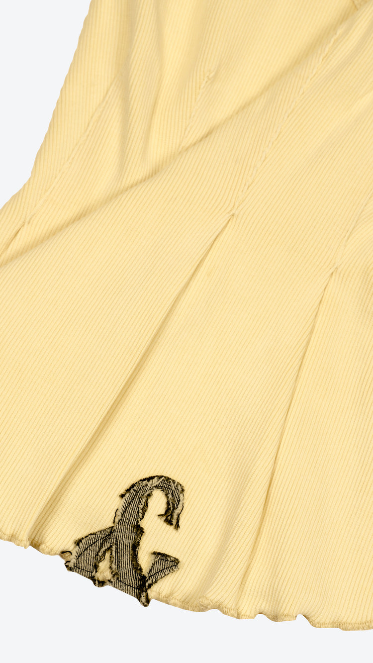 143 Peplum Corset Cami Butter Yellow