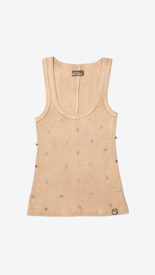 002 Rhinestone Tank Sand