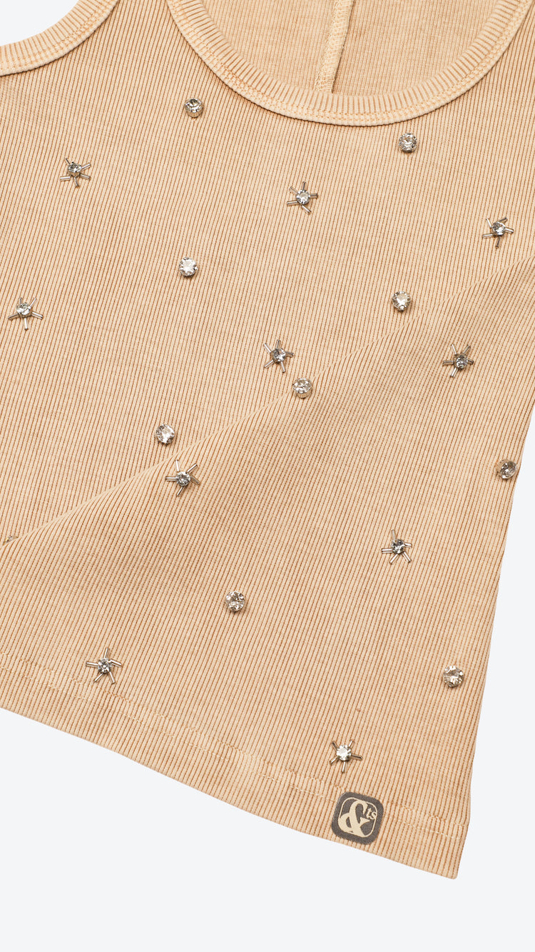 002 Rhinestone Tank Sand