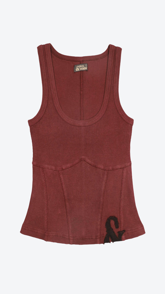 040 Corset Tank Wine