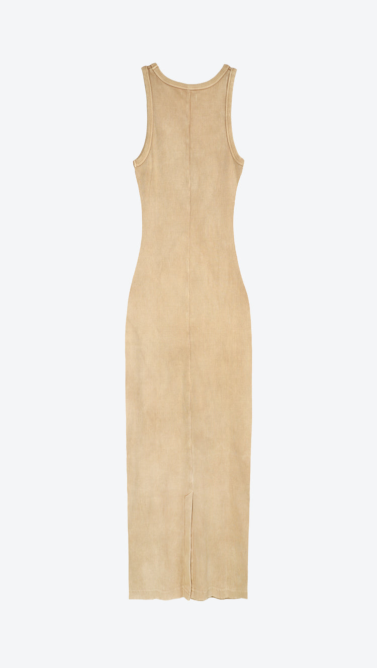 183 Midi Bodycon Tank Dress Sand
