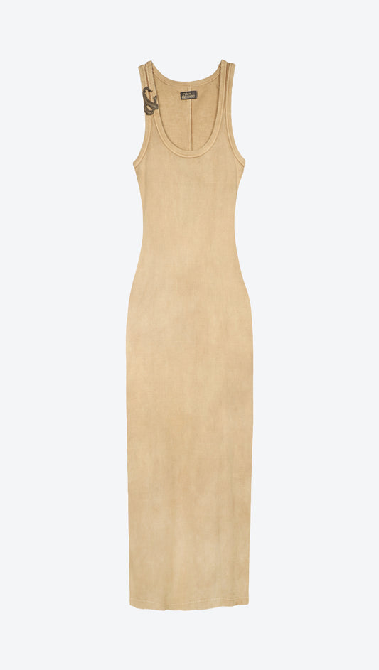 183 Midi Bodycon Tank Dress Sand